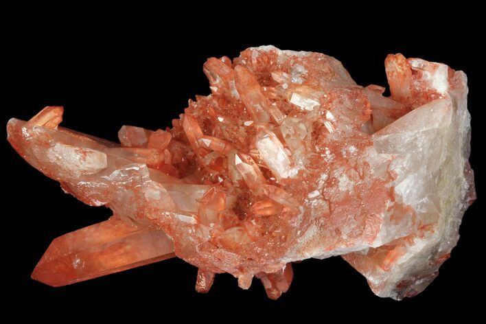 Natural, Red Quartz Crystal Cluster - Morocco #84373